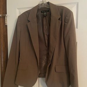 New York. And Company Pinstripe Brown Blazer Size 18
